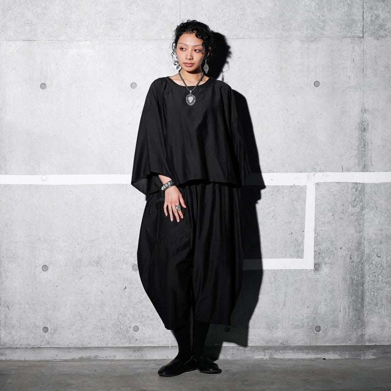 Cotton Silk Circle Pocket Pants