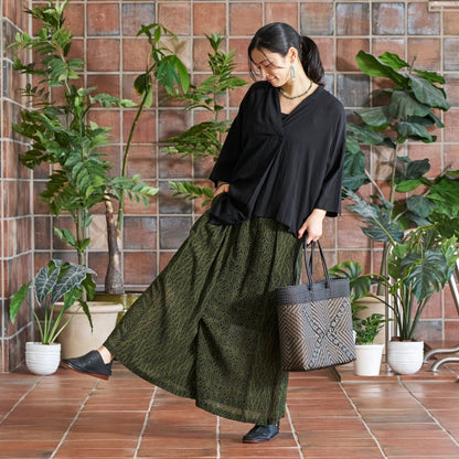 Block Print Combo Wide Pants