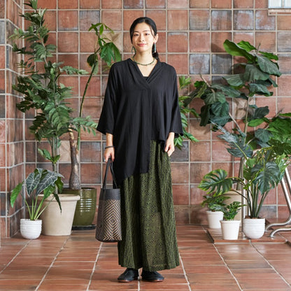 Block Print Combo Wide Pants