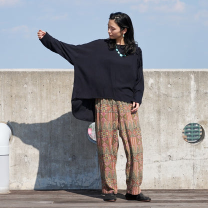 Geometric Triangle Square Print Pants