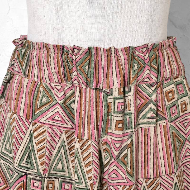 Geometric Triangle Square Print Pants