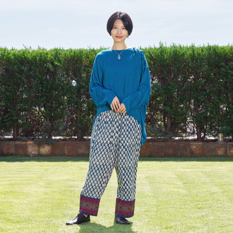 Afghan Style Embroidery + Print Pants