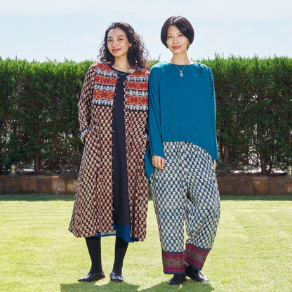 Afghan Style Embroidery + Print Pants