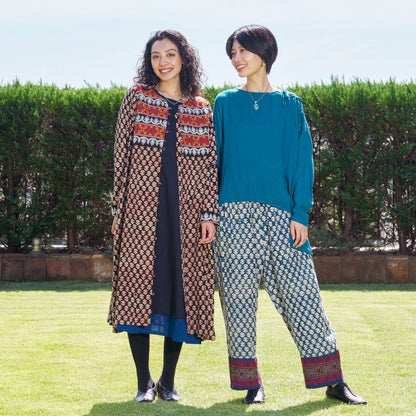 Afghan Style Embroidery + Print Pants