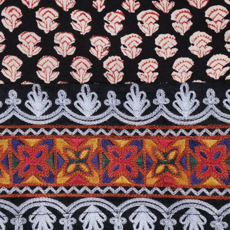Afghan Style Embroidery + Print Pants