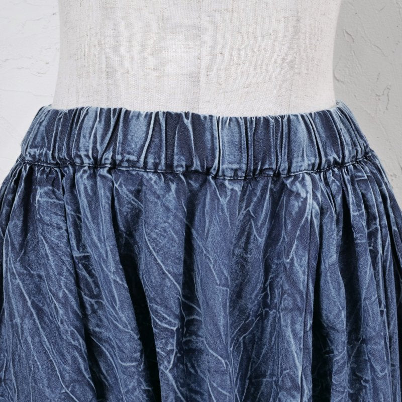 Crushed Denim Sarouel Pants