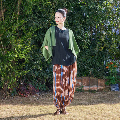 Tie-Dye Stripe Pants