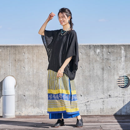 Bagru Panel Print Skirt Pants