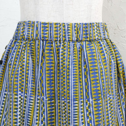 Bagru Panel Print Skirt Pants