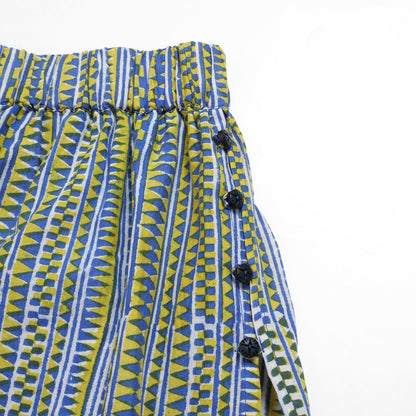 Bagru Panel Print Skirt Pants