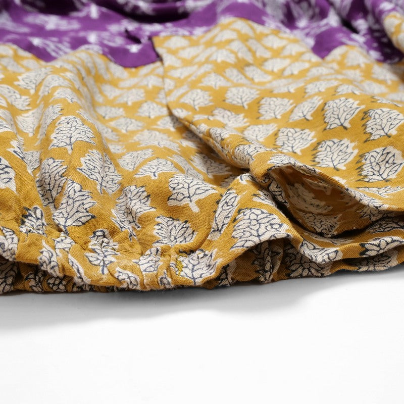 Bicolor Flower Print Pants