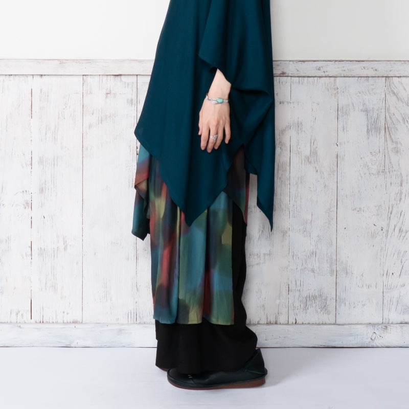 Hand-Painted Solid Skirt Pants