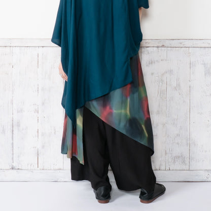 Hand-Painted Solid Skirt Pants