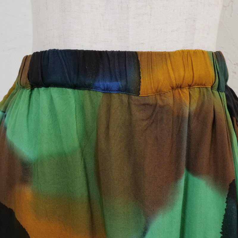 Hand-Painted Solid Skirt Pants