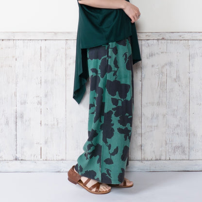 Printed Stone Wash Pants