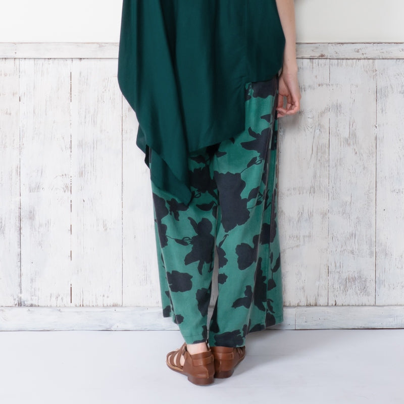 Printed Stone Wash Pants
