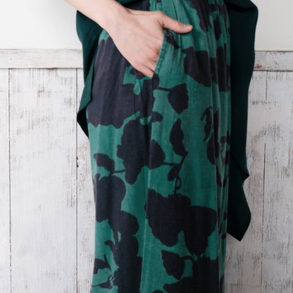 Printed Stone Wash Pants
