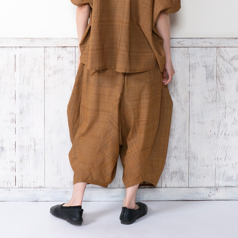 Cotton Hand-Brushing Distorted Pants