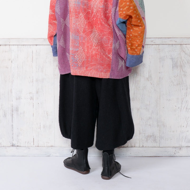 Thick Cotton Side Balloon Pants