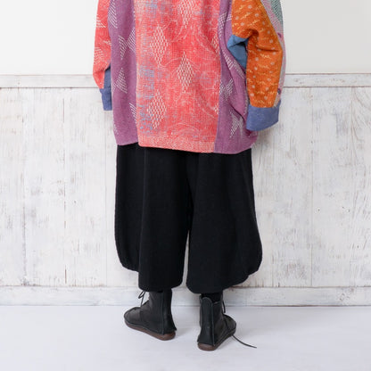 Thick Cotton Side Balloon Pants