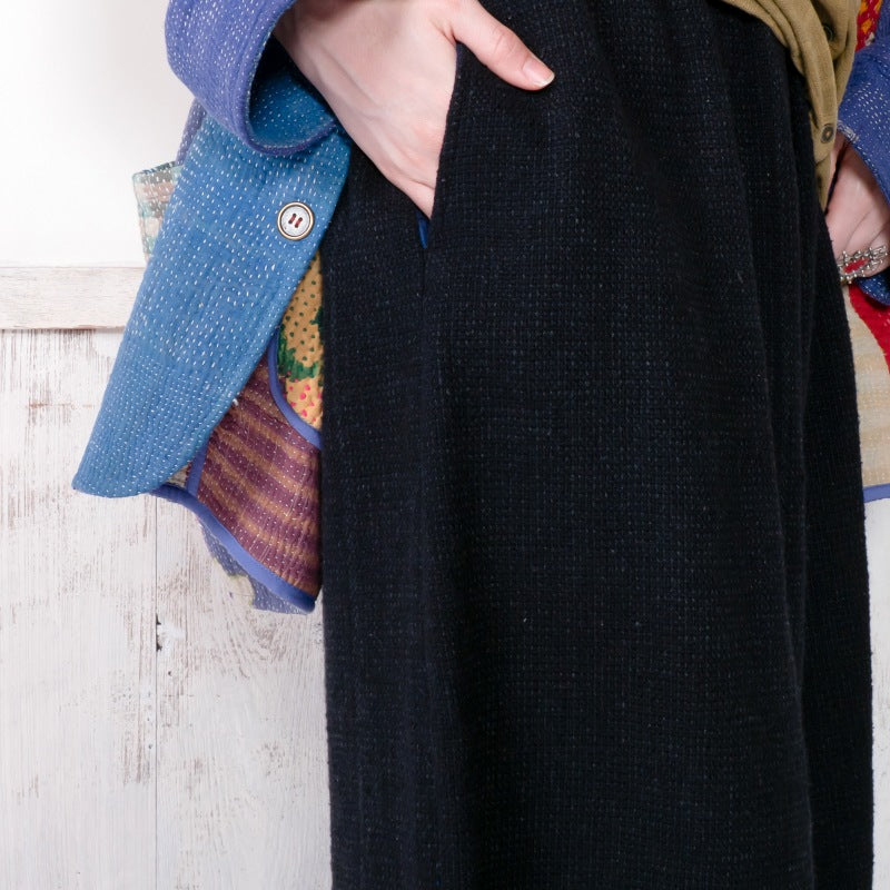 Thick Cotton Side Balloon Pants