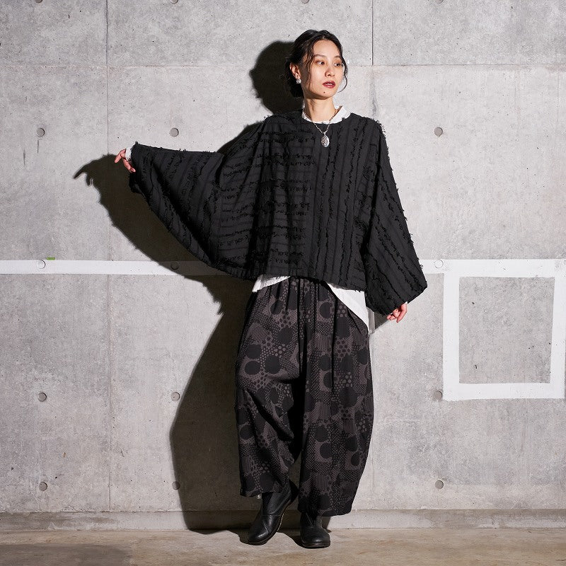 Rayon Dot Print Transformed Pants