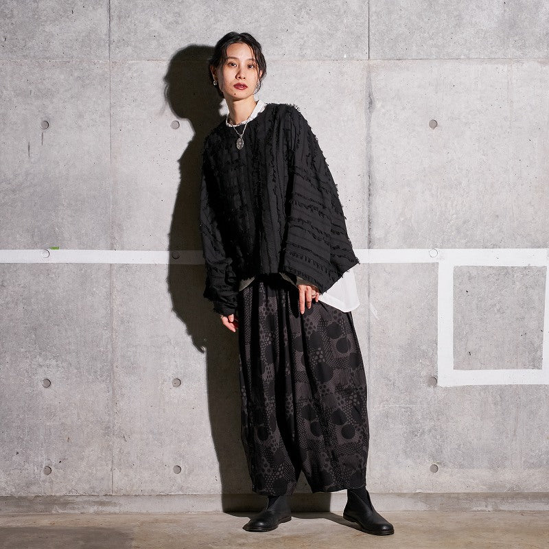 Rayon Dot Print Transformed Pants