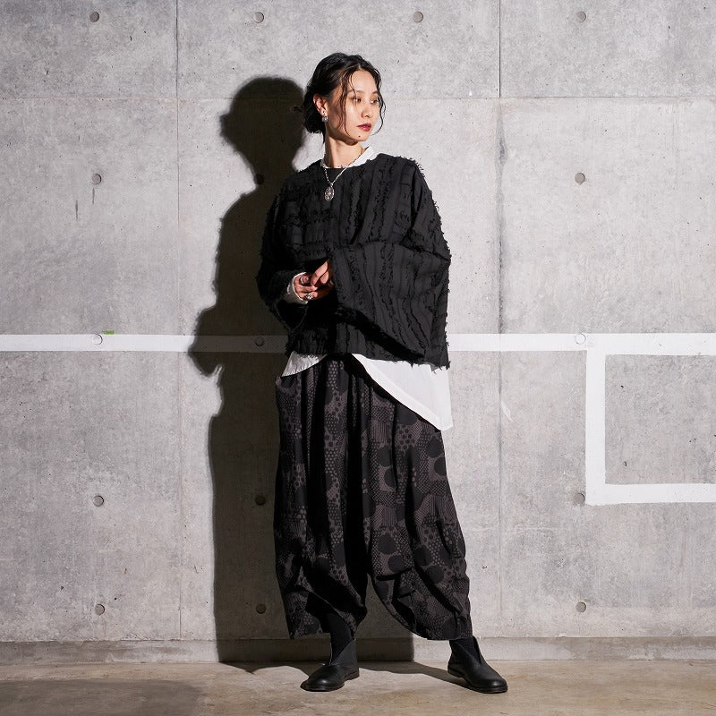 Rayon Dot Print Transformed Pants