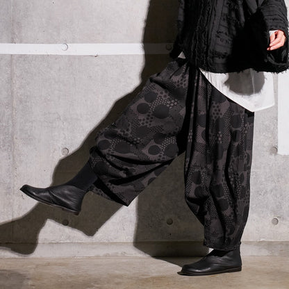 Rayon Dot Print Transformed Pants