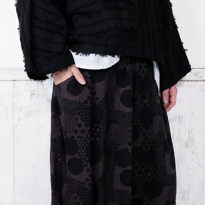 Rayon Dot Print Transformed Pants