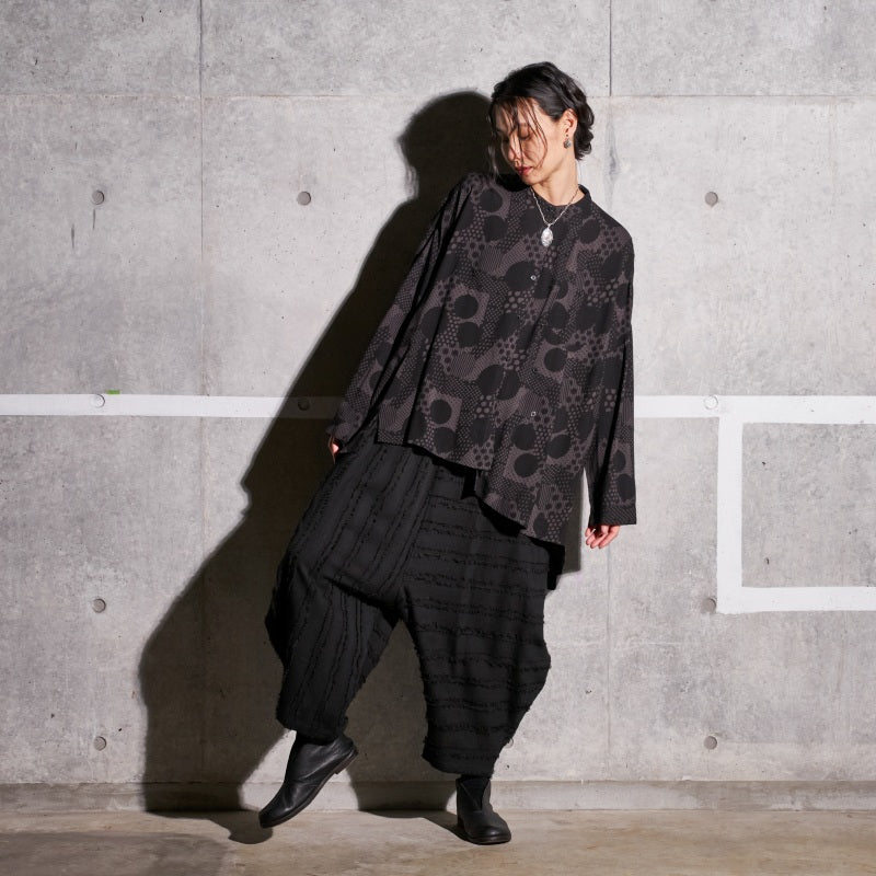 Cotton Cut-Off Sarouel Pants