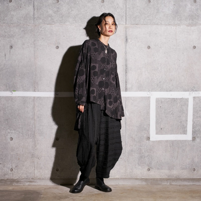 Cotton Cut-Off Sarouel Pants