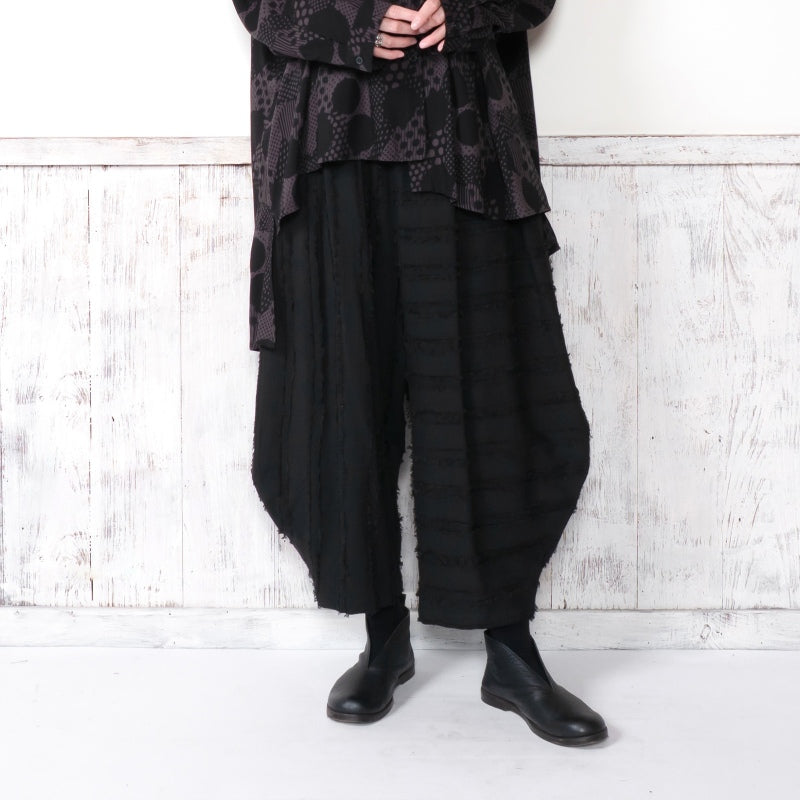 Cotton Cut-Off Sarouel Pants