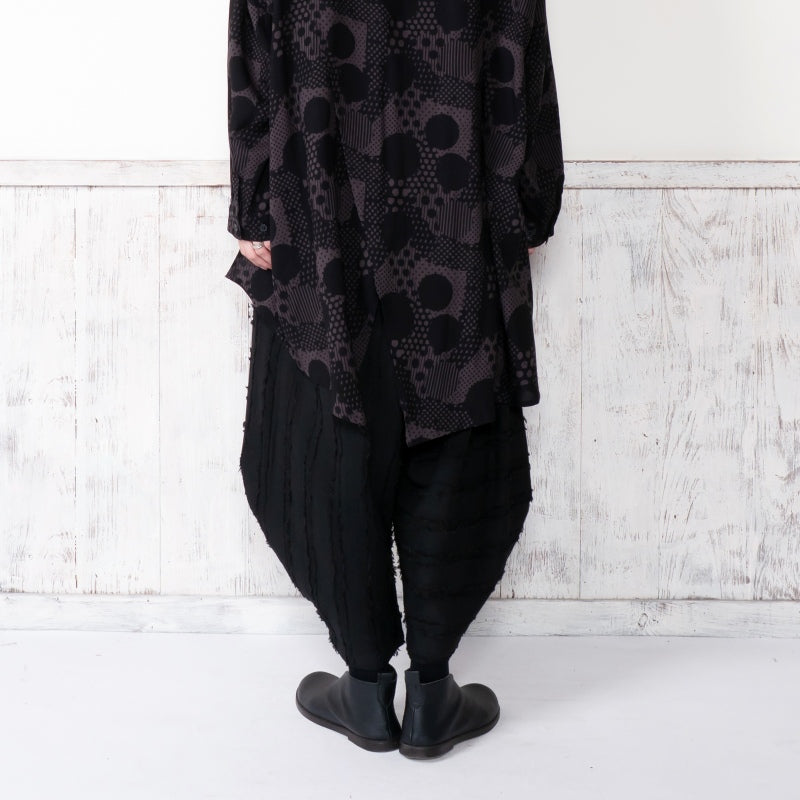 Cotton Cut-Off Sarouel Pants