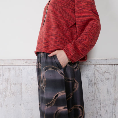 Cotton Hand Brushing Balloon Pants