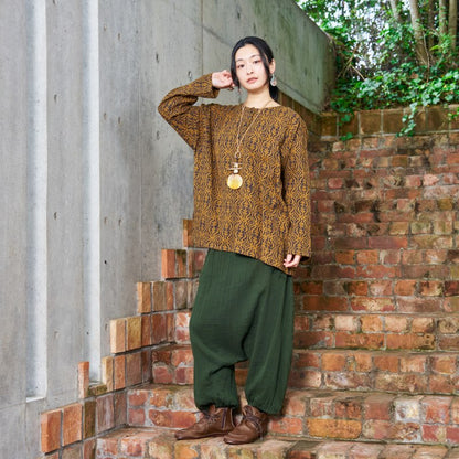 Cotton Double Gauze Sarouel Pants