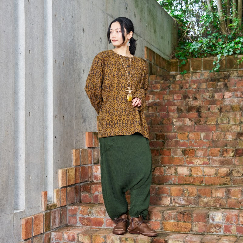 Cotton Double Gauze Sarouel Pants