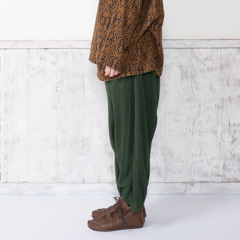 Cotton Double Gauze Sarouel Pants