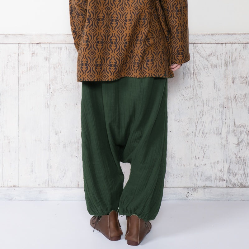Cotton Double Gauze Sarouel Pants