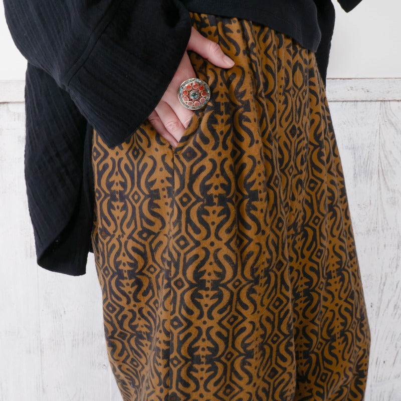 Cotton Block Print Harem Pants
