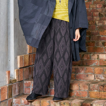 Cotton Ikat Jacquard Pants