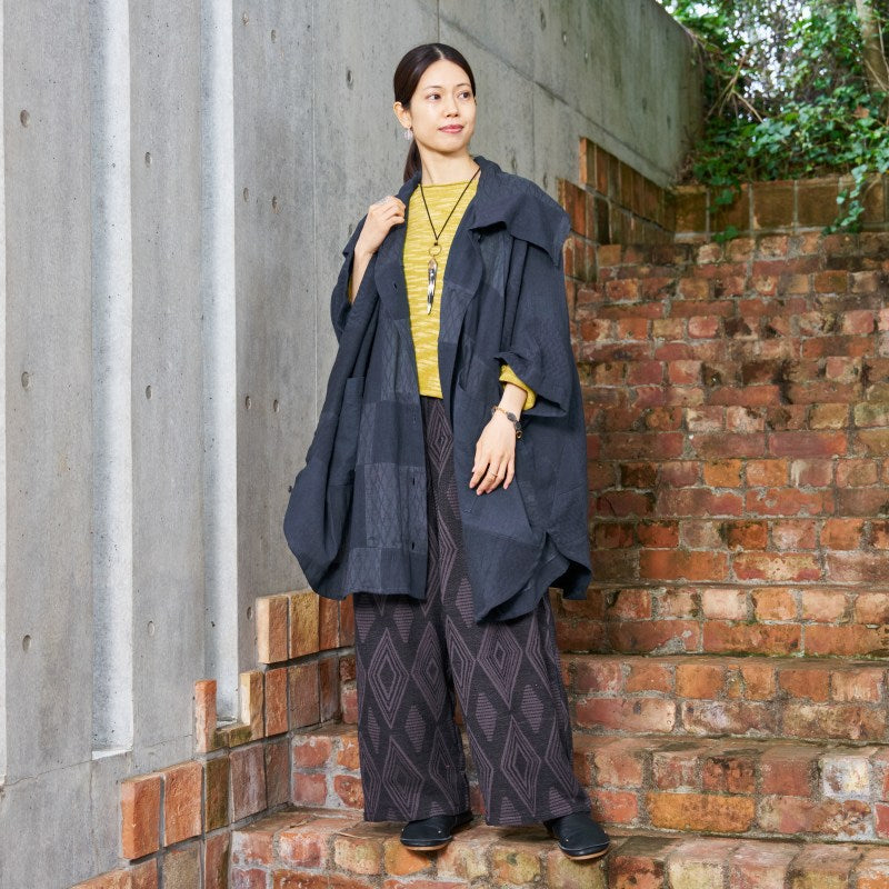 Cotton Ikat Jacquard Pants