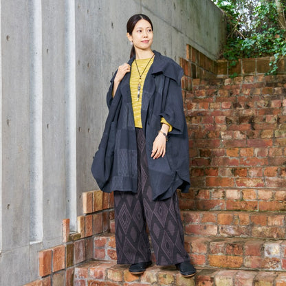 Cotton Ikat Jacquard Pants