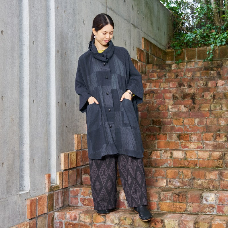Cotton Ikat Jacquard Pants