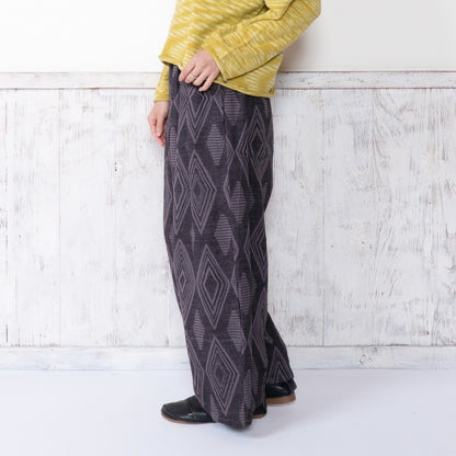 Cotton Ikat Jacquard Pants