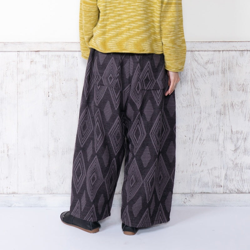Cotton Ikat Jacquard Pants