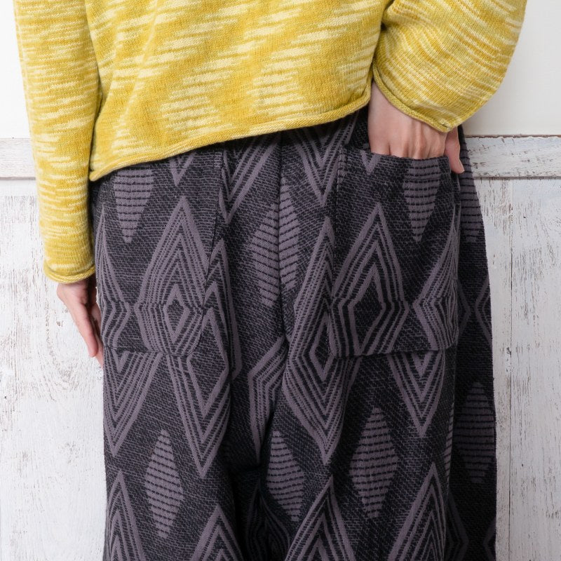Cotton Ikat Jacquard Pants