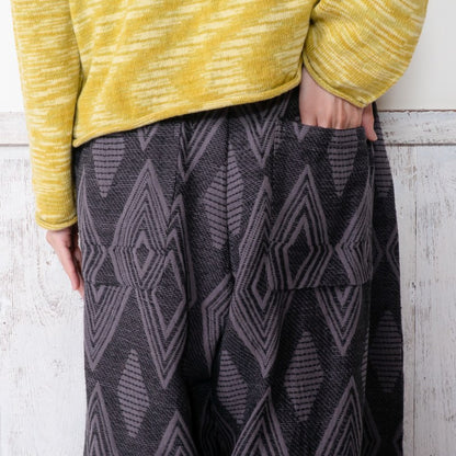 Cotton Ikat Jacquard Pants