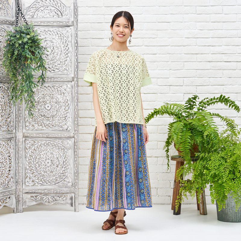 Flower Stripe Skirt N