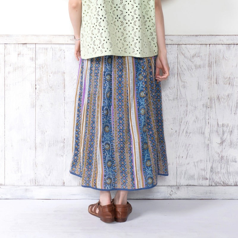 Flower Stripe Skirt N